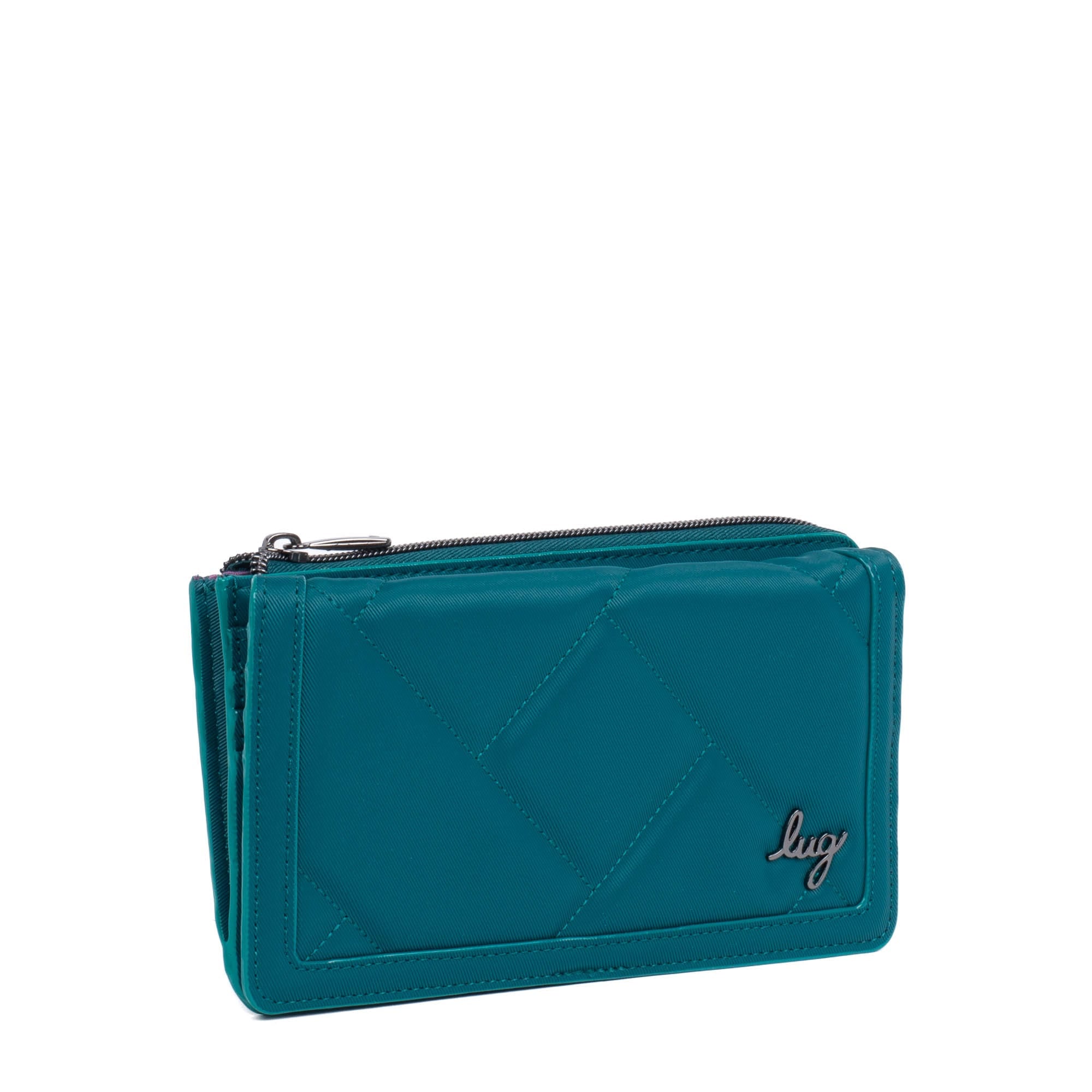 Surrey Satin Luxe VL RFID Wallet - TEAL - SurreySatin_TealSatinVL_02